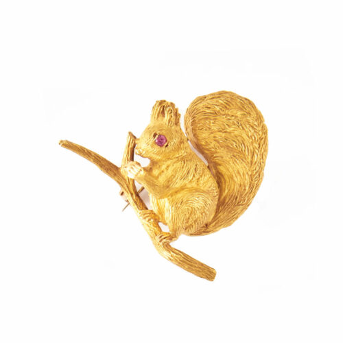 HERMÈS Spilla Scoiattolo