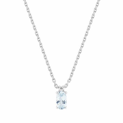 collana acquamarina ovale