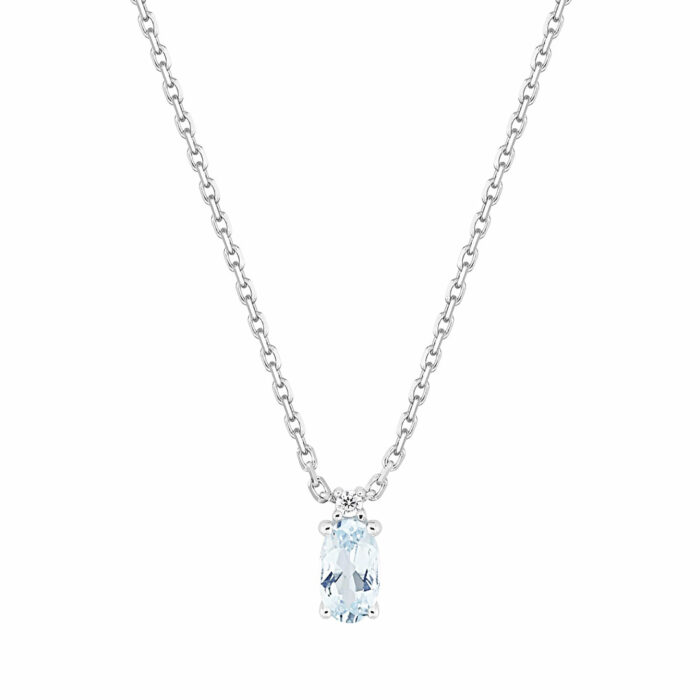 collana acquamarina ovale