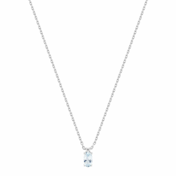 collana acquamarina ovale