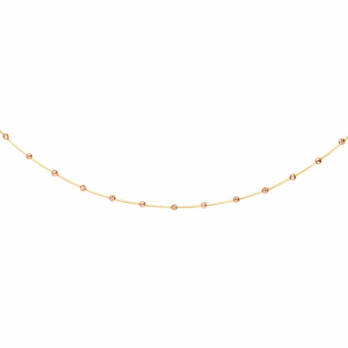 collana oro sfere rosa