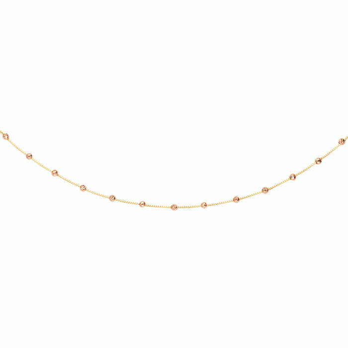 collana oro sfere rosa