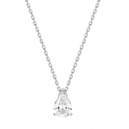 collana punto luce diamante pera