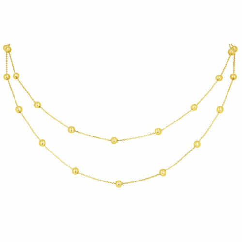 collana multifino sfere oro