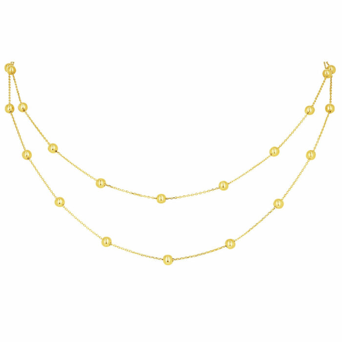 collana multifino sfere oro