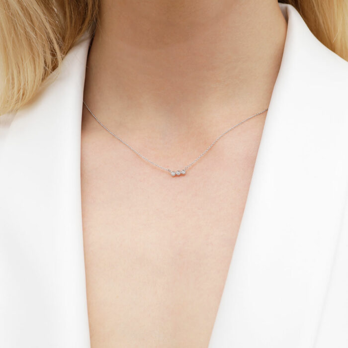 collana diamanti oro bianco