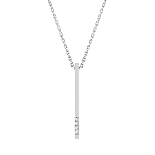 collana profonda diamanti oro bianco
