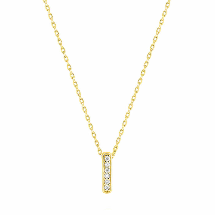 collana pendete oro giallo diamanti