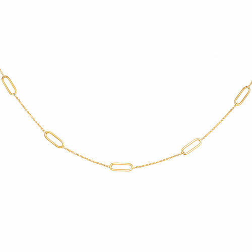 collana lunghe maglie oro