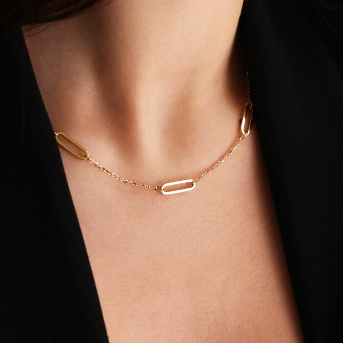 collana maglie oro