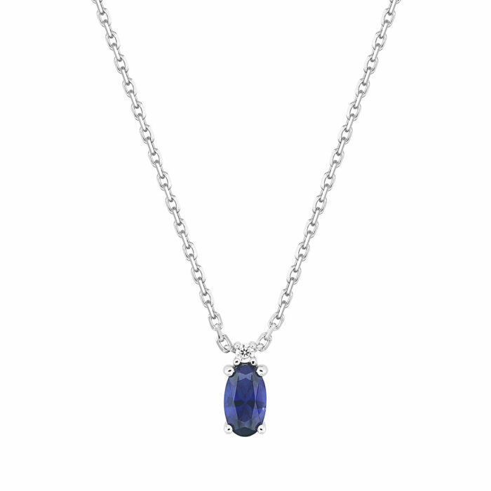 collana zaffiro ovale