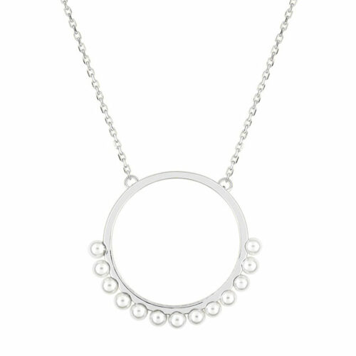 collana perle oro bianco