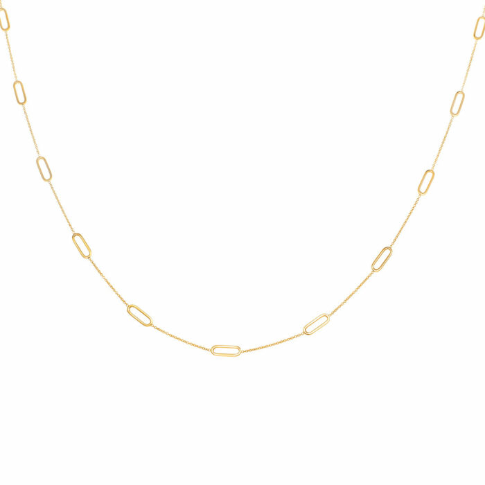 collana lunghe maglie oro