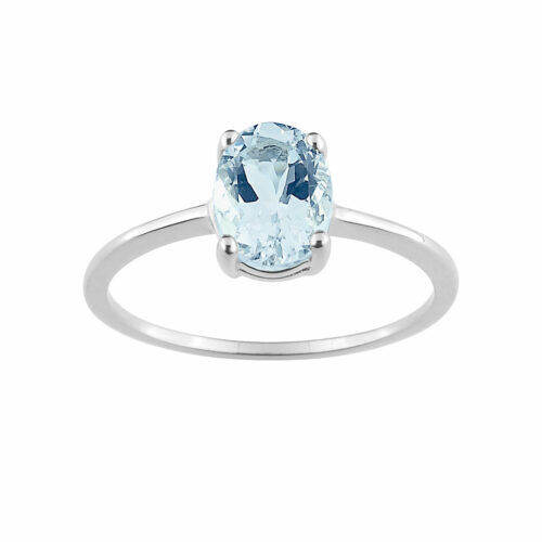 anello con acquamarina