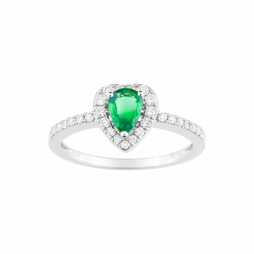 anello cuore smeraldo