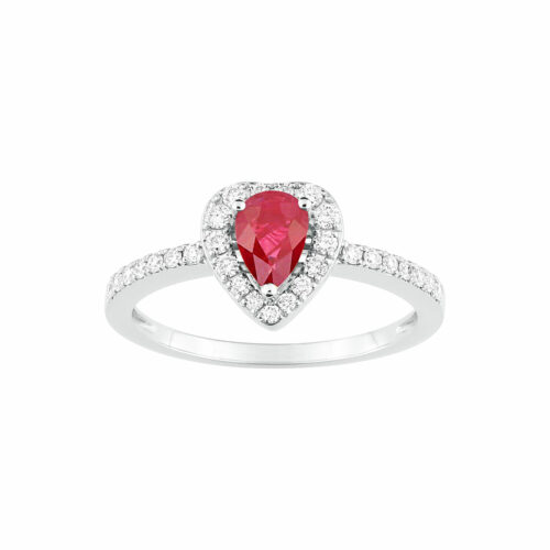 anello cuore rubino