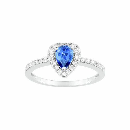 anello cuore zaffiro