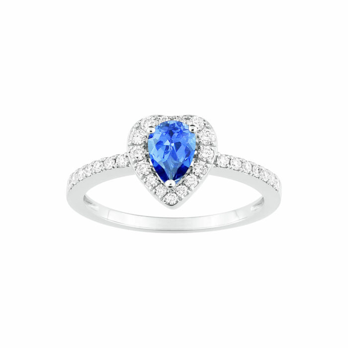 anello cuore zaffiro