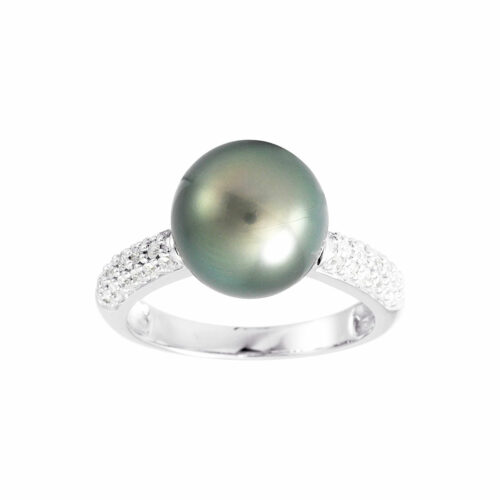 anello perla tahiti oro bianco