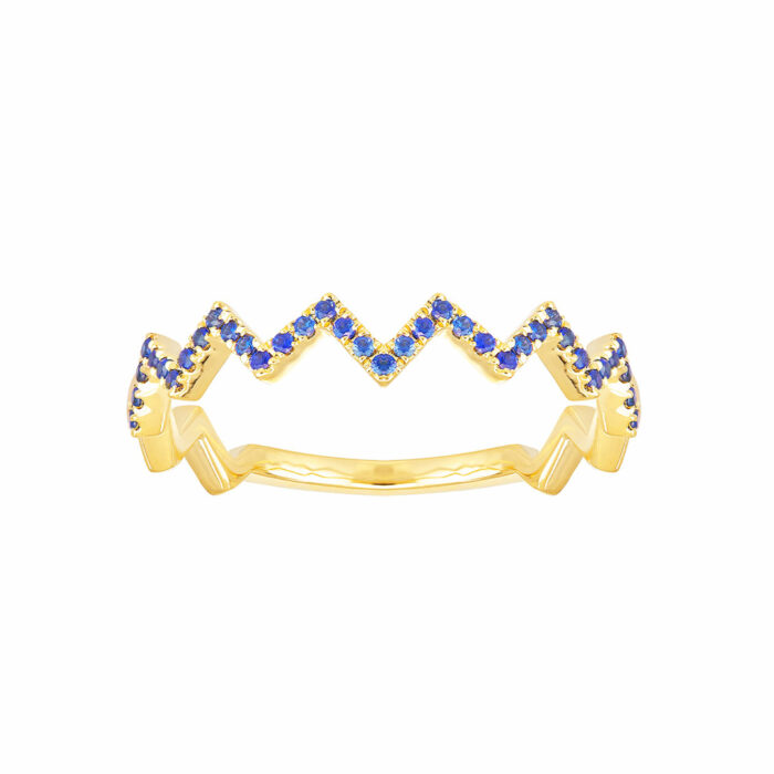 anello oro giallo zaffiro