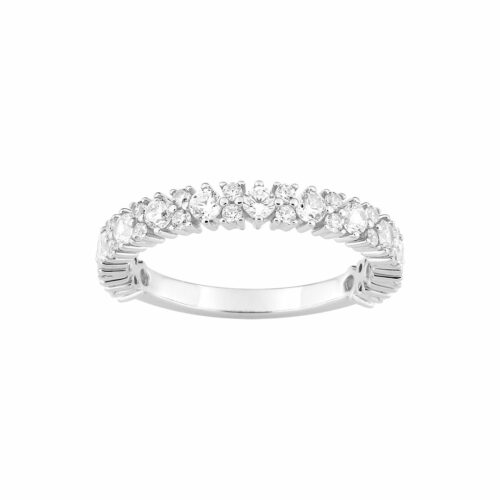 fede nuziale oror bianco diamanti