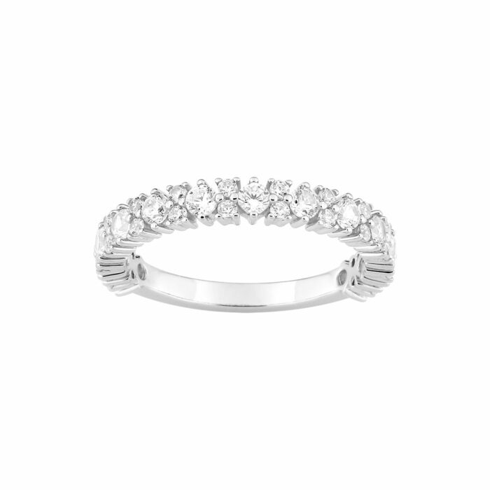 fede nuziale oror bianco diamanti