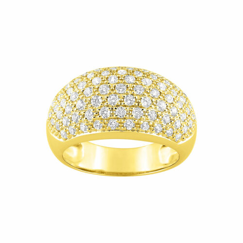 anello pavé diamanti oro giallo