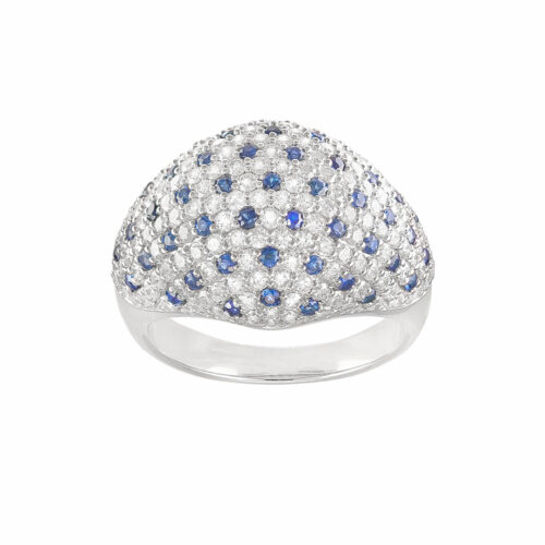 anello lusso zaffiro