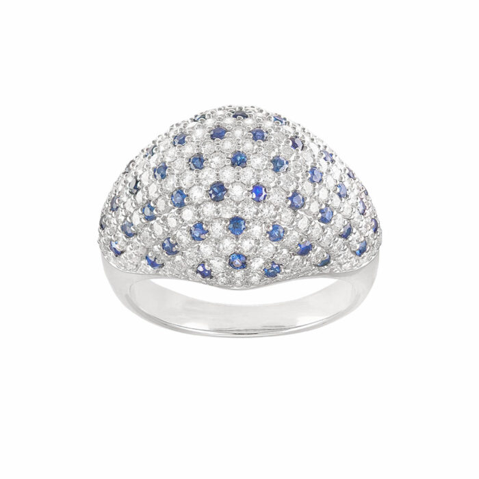 anello lusso zaffiro