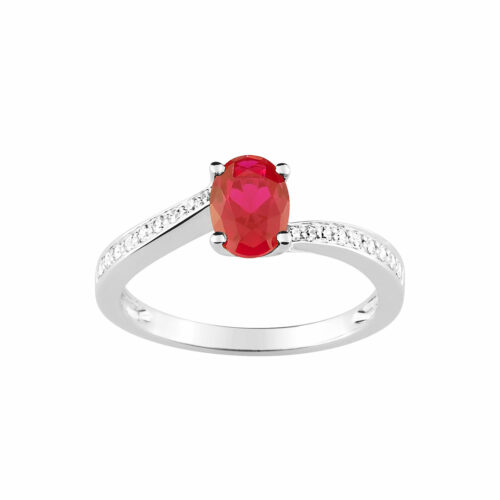 anello di fidanzamento rubino
