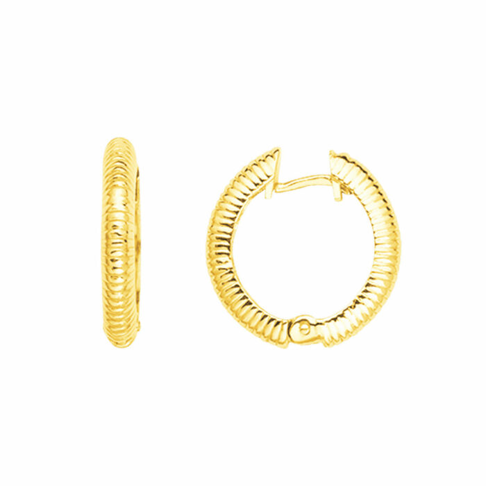 Orecchini Ondulato 3mm Diametro 13mm