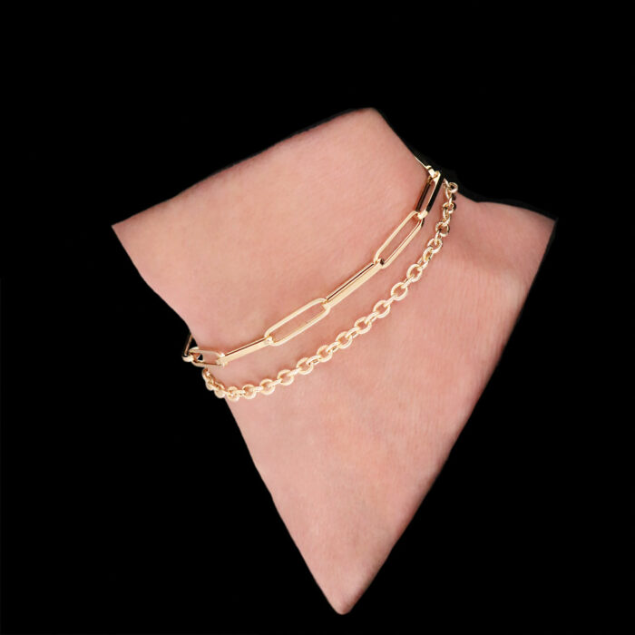 Bracciale Doppia Catena oro