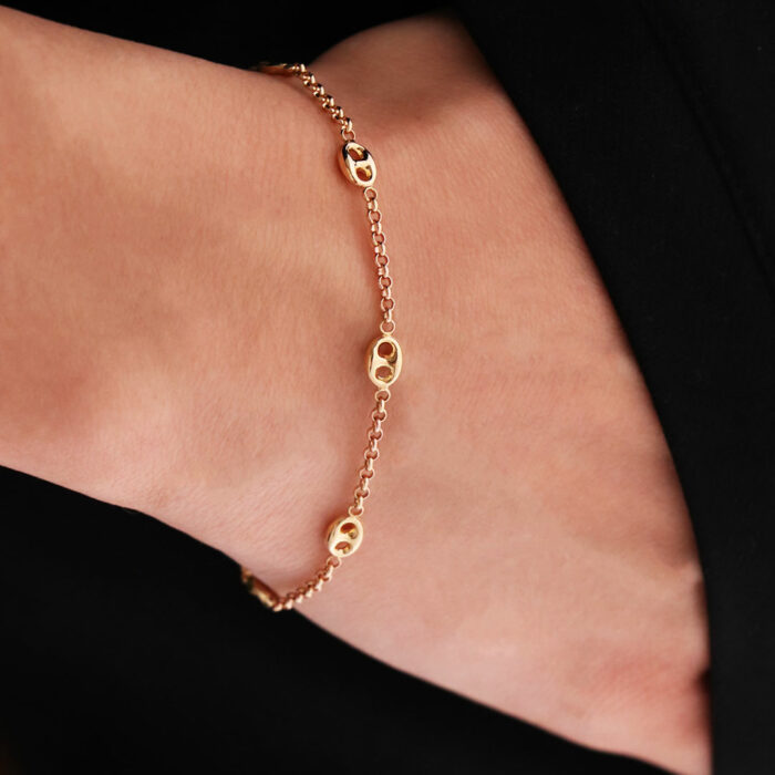 Bracciale Chicco di caffé oro
