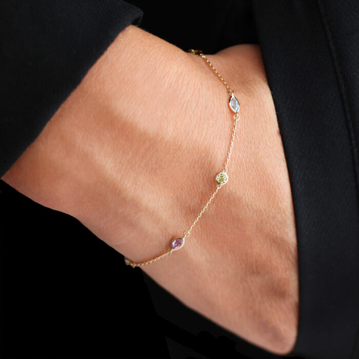 bracciale pietre oro