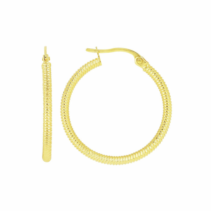 Orecchini Striato 2mm Diametro 20mm - immagine 2