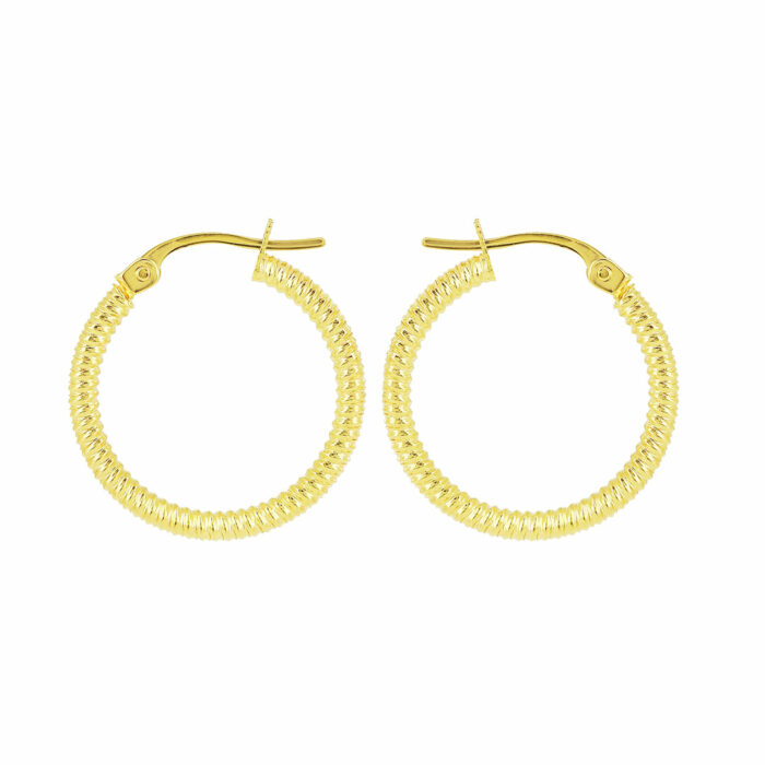 Orecchini Striato 2mm Diametro 15mm