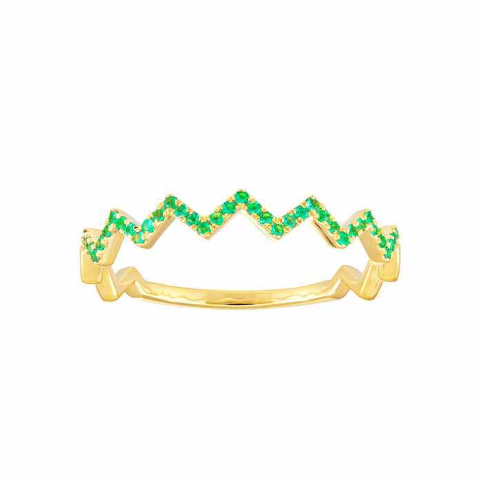 anello oro giallo smeraldo
