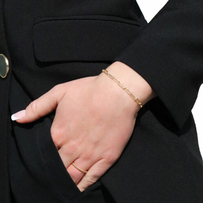 bracciale oro giallo catena