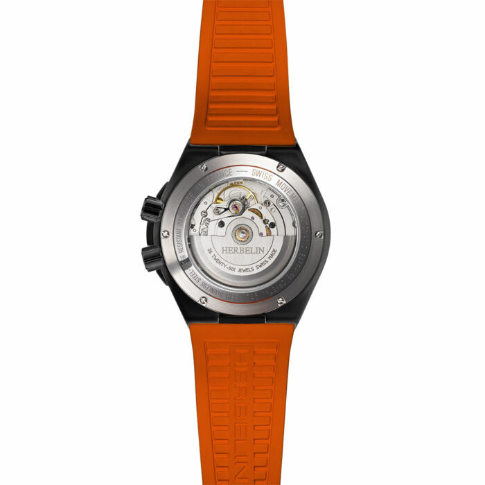 Orologio Cap Camarat Diver Quadrante Nero Cinturino Arancione - immagine 3