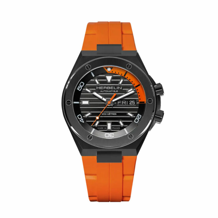 Orologio Cap Camarat Diver Quadrante Nero Cinturino Arancione