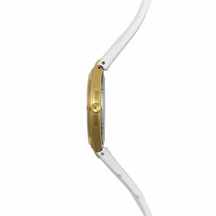 Orologio Herbelin Cap Camarat Quadrante Oro Cinturino Bianco - immagine 3
