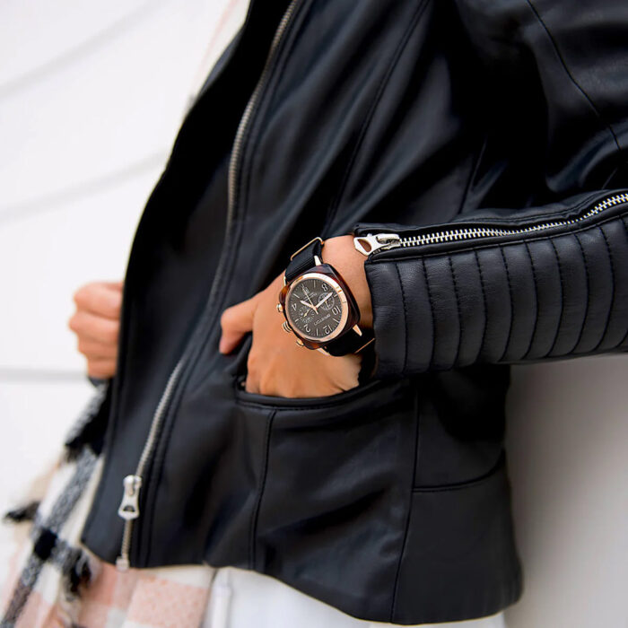 Orologio Briston Clubmaster Classic Rose Gold Nero - immagine 2