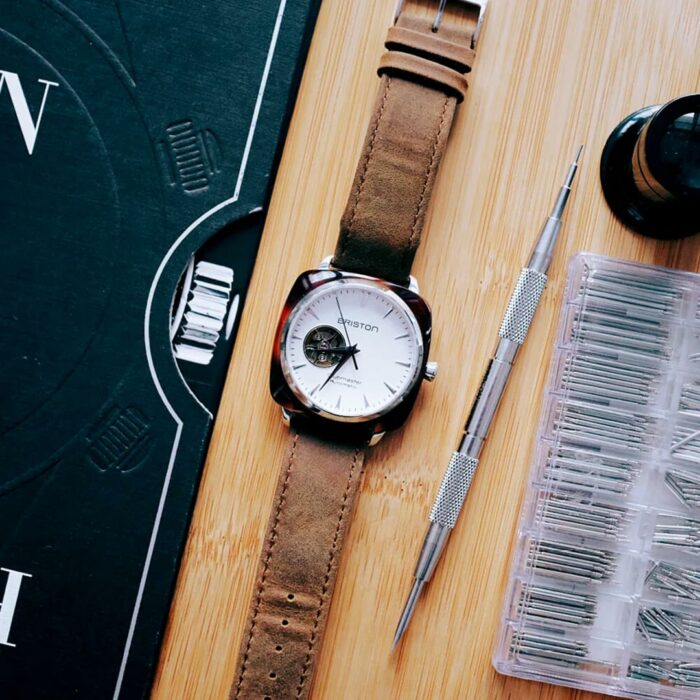 Orologio Briston Clubmaster Iconic Automatico Quadrante Bianco - immagine 2