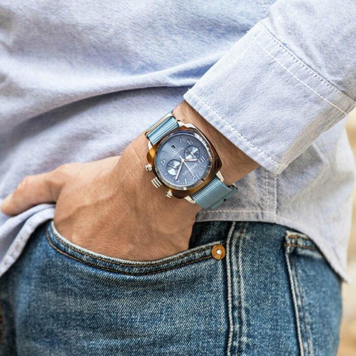 Orologio Briston Clubmaster Blu Ghiacciaio - immagine 2