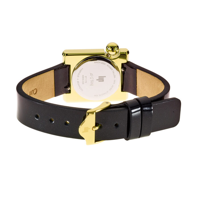 Orologio Lip Mach 2000 Mini Square Nero Oro 671178 - immagine 5