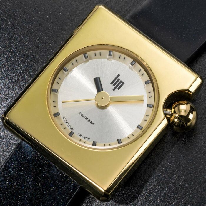 Orologio Lip Mach 2000 Mini Square Nero Oro 671178 - immagine 2