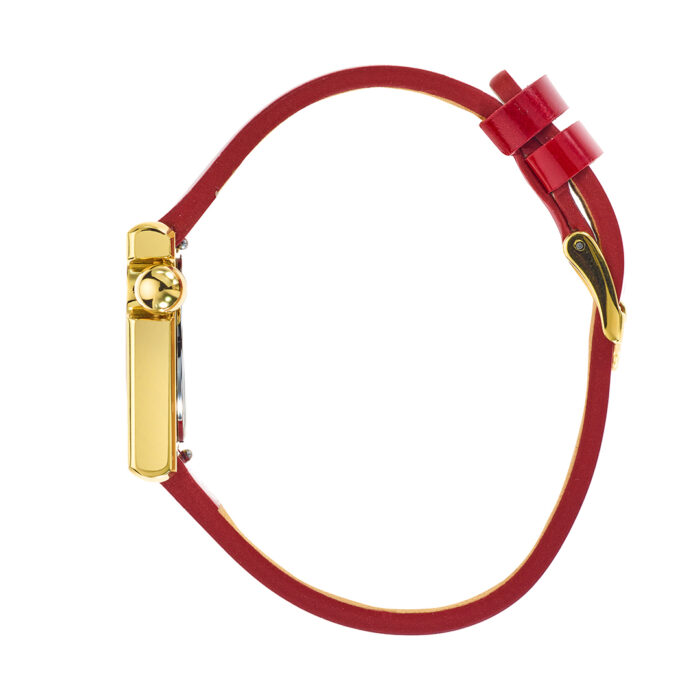 Orologio Lip Mach 2000 Mini Square Rossa Dorato 671186 - immagine 3