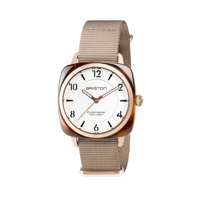 Orologio Briston Clubmaster Chic Bianco Gold