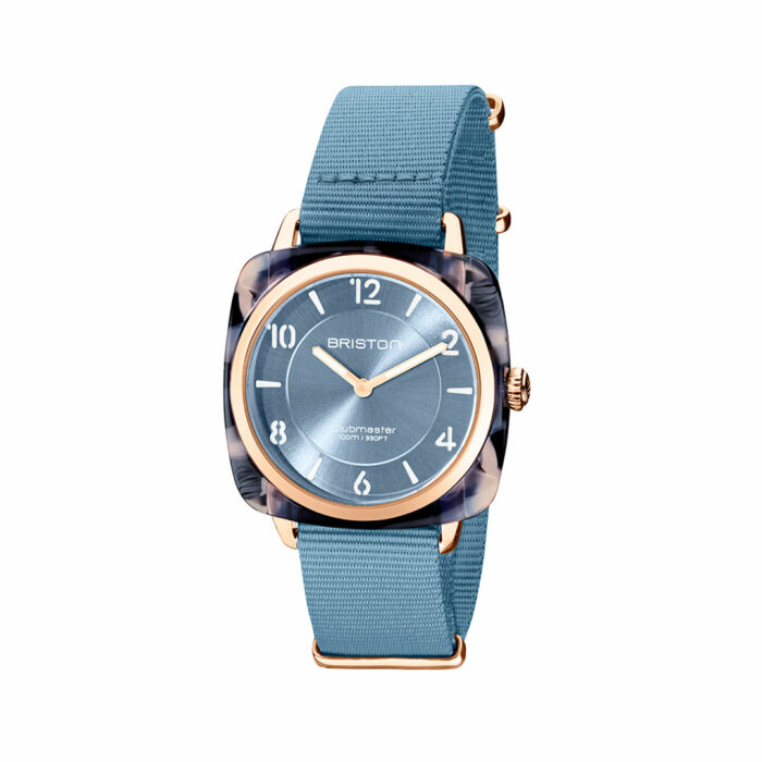 Orologio Briston Clubmaster Chic Gold Blu Ghiacciaio