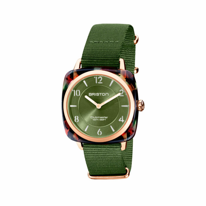 Orologio Briston Clubmaster Chic Verde Oliva Gold